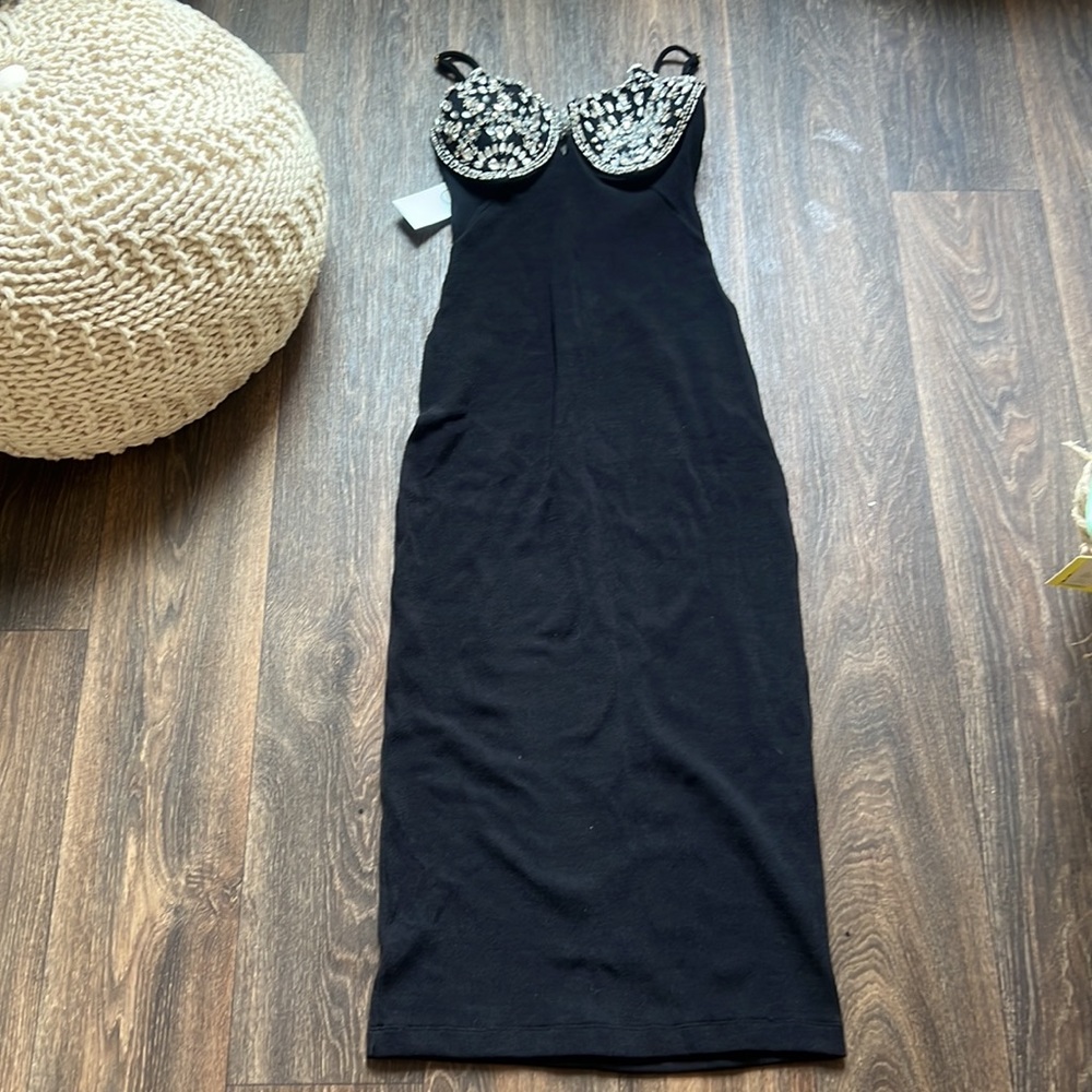 PatBo Black Jeweled Dress - Picture 3 of 13